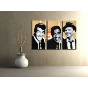 Ručně malovaný POP Art Rat Pack 3 dílný 120x80cm