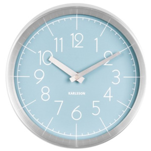 KARLSSON Nástěnné hodiny Convex – modré