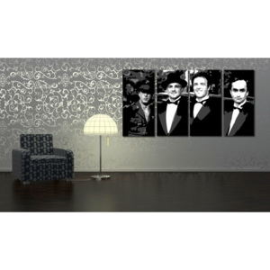 Ručně malovaný POP Art CORLEONE FAMILY 4 dílný 160x80cm