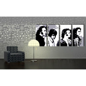 Ručně malovaný POP Art BEATLES 4 dílný 160x80cm