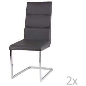 Sada 2 šedých jídelních židlí sømcasa Camile