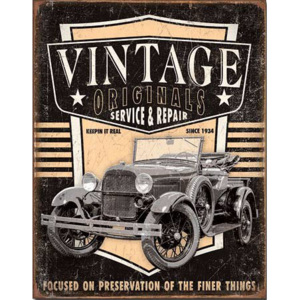 Plechová cedule: Vintage Originals (Pickup) - 40x30 cm