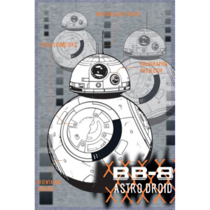 STAMION Fleecová / fleece deka Star Wars BB-8 100x140