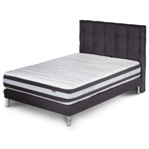Tmavě šedá postel s matrací Stella Cadente Maison Mars Saches, 160 x 200 cm