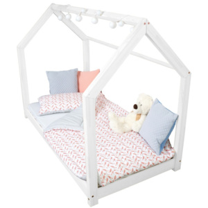 Bílá dětská postel s vyvýšenými nohami a bočnicemi Benlemi Tery, 90 x 180 cm, výška nohou 20 cm