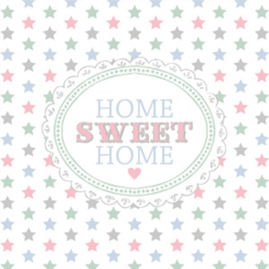 Bílé ubrousky Clayre & Eef Home Sweet Home, 20ks