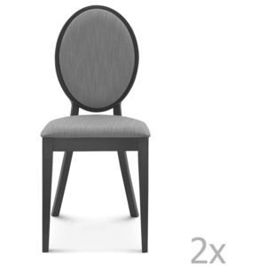 Sada 2 černých dřevěných židlí Fameg Anesa