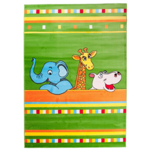 Dětský kusový koberec Žirafka zelený, Velikosti 80x150cm