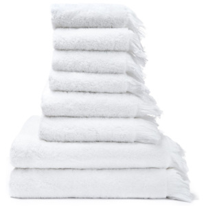 Set 6 bílých ručníků a 2 osušek Casa Di Bassi Bath