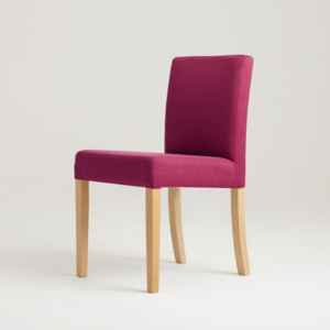 Růžová židle s bukovými nohami Wilton