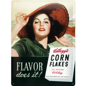Nostalgic Art Plechová cedule – Corn Flakes Flavor 40x30 cm