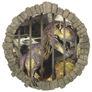 ZOOYOO Samolepka na zeď Dinosauři Jurský park 3D 50 x 50 cm 2