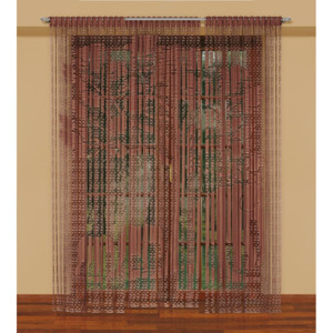Kusová záclona Trojpanel SAFARI hnědá 3x (250 x 90 cm)