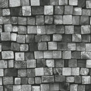 Vliesové tapety na zeď Origin 42101-30, dřevěná mozaika šedo-černá, rozměr 10,05 m x 0,53 m, P+S International