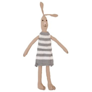 Textilní králíček 35 cm - šedý