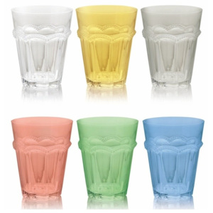 Sada 6 barevných sklenic Villa d'Este Bicchieri Floyd, 270 ml