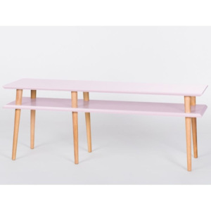 Růžový konferenční stolek Ragaba Mugo, 139 cm