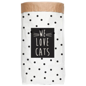 Úložný pytel z recyklovaného papíru Really Nice Things Love Cats