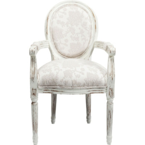 Bílá židle s područkami Kare Design Louis