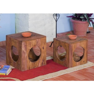 Stolička z palisandrového dřeva SOB Margao Cube