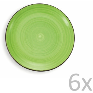 Sada 6 světle zelených dezertních talířů Villa d'Este New Baita, Ø 20 cm