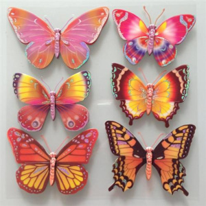 3D samolepky na zeď dětské motýli 3D005 30 x 30 cm IMPOL TRADE