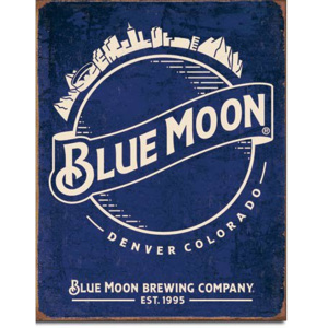 Plechová cedule: Blue Moon - 40x30 cm