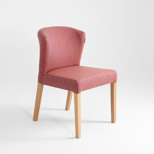 Růžová židle s bukovými nohami Harvard