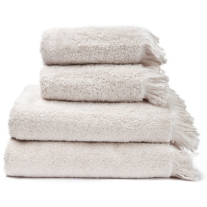 Set 2 krémových bavlněných ručníků a 2 osušek Casa Di Bassi Bath