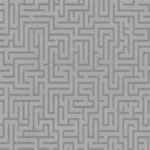 Vliesové tapety na zeď Graphics Alive 13260-30, labyrint stříbrný, rozměr 10,05 m x 0,53 m, P+S International