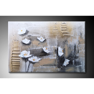 MO Obraz na plátně bílé květy Rozměry: 60x40cm