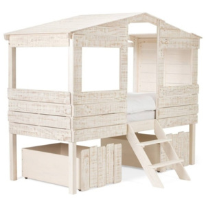 Bílá dětská postel z mangového dřeva SOB Desert