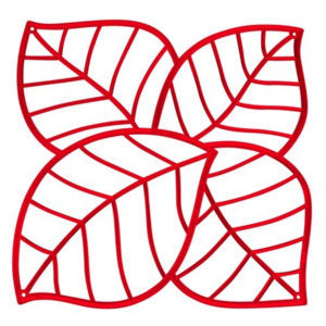 Dekorační dělící stěna Koziol Leaf | červený
