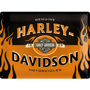 Nostalgic Art Plechová cedule - Harley-Davidson (Flames) 30x40 cm