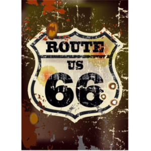 Plechová retro cedule - Route 66