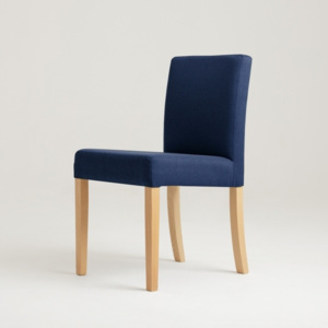 Tmavě modrá židle s bukovými nohami Wilton