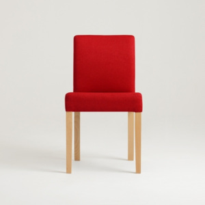 Červená židle s bukovými nohami Wilton