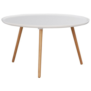 Bílý konferenční stolek Folke Dellingr, ⌀ 80 cm