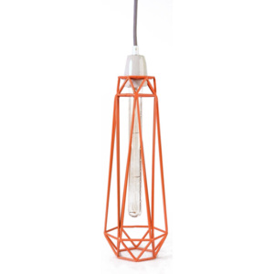 Světlo s oranžovým stínítkem a šedým kabelem Filament Style Diamond #2