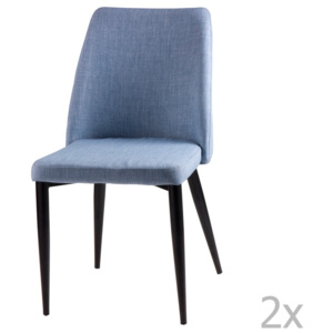 Sada 2 světle modrých jídelních židlí sømcasa Melissa