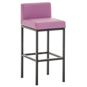 Barová židle Bruno, výška 77 cm, černá-fialová