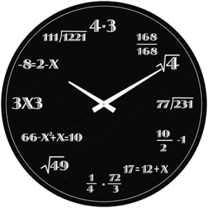 Postershop Nástěnné skleněné hodiny: Matematika (3) - 38 cm