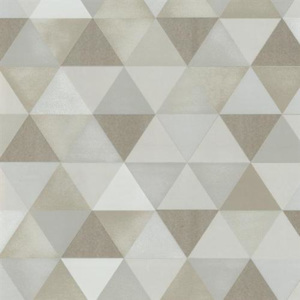 Vliesové tapety na zeď Graphics Alive 13267-10, geometrický vzor hnědo-bílý, rozměr 10,05 m x 0,53 m, P+S International