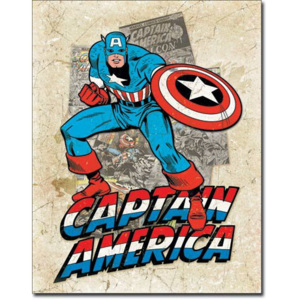 Plechová cedule: Captain America (2)