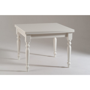 Bílý rozkládací dřevěný jídelní stůl Castagnetti Pranzo, 100 cm