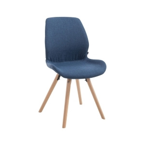 Jídelní židle Mody, látka, podnož buk (Modrá) csv:152413405 DMQ