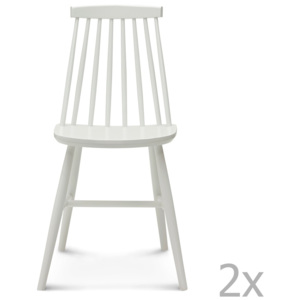 Sada 2 bílých dřevěných židlí Fameg Age