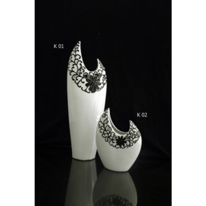 DecorOnline.cz Vysoká porcelánová váza Moderna White 2 velikosti Rozměry: 23 cm x 8 cm x 30 cm