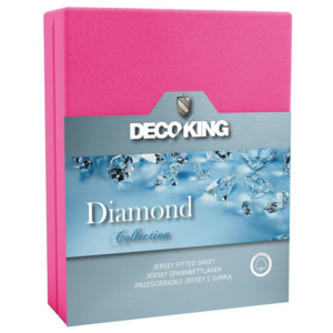 Jersey prostěradlo DecoKing Diamond růžové