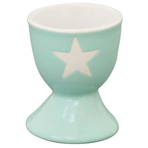 Porcelánový stojánek na vajíčko Minty green Stars, Krasilnikoff